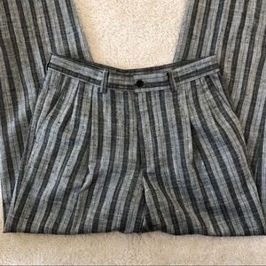 VTG 90s Charcoal Gray Tailored Stripe Work Pant